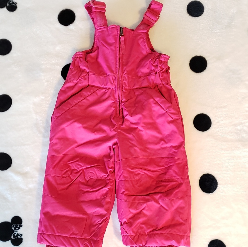 EUC Infant girls snow suit / bib 12m-2T